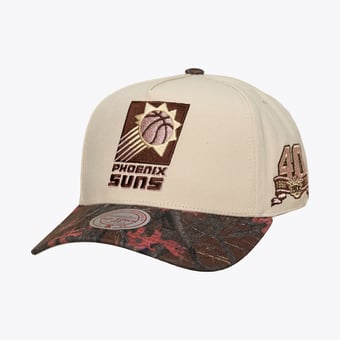 Unisex Mitchell & Ness  Cream Phoenix Suns Hardwood Classics Fall Pink Pro Snapback Hat