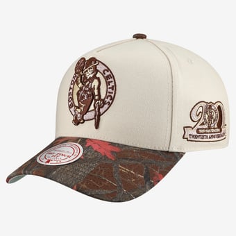 Unisex Mitchell & Ness  Cream Boston Celtics Fall Pink Pro Snapback Hat