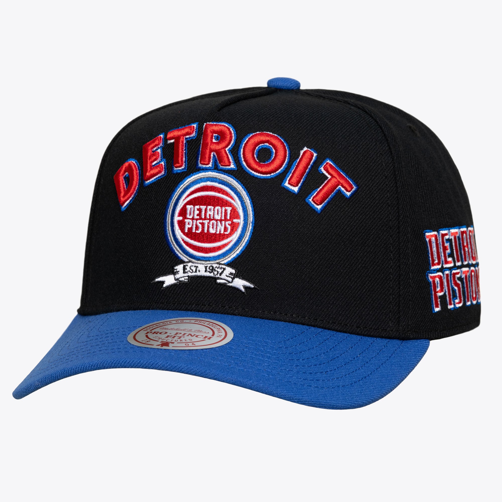 Men's Mitchell & Ness Black Detroit Pistons True Legacy Pro Snapback Hat