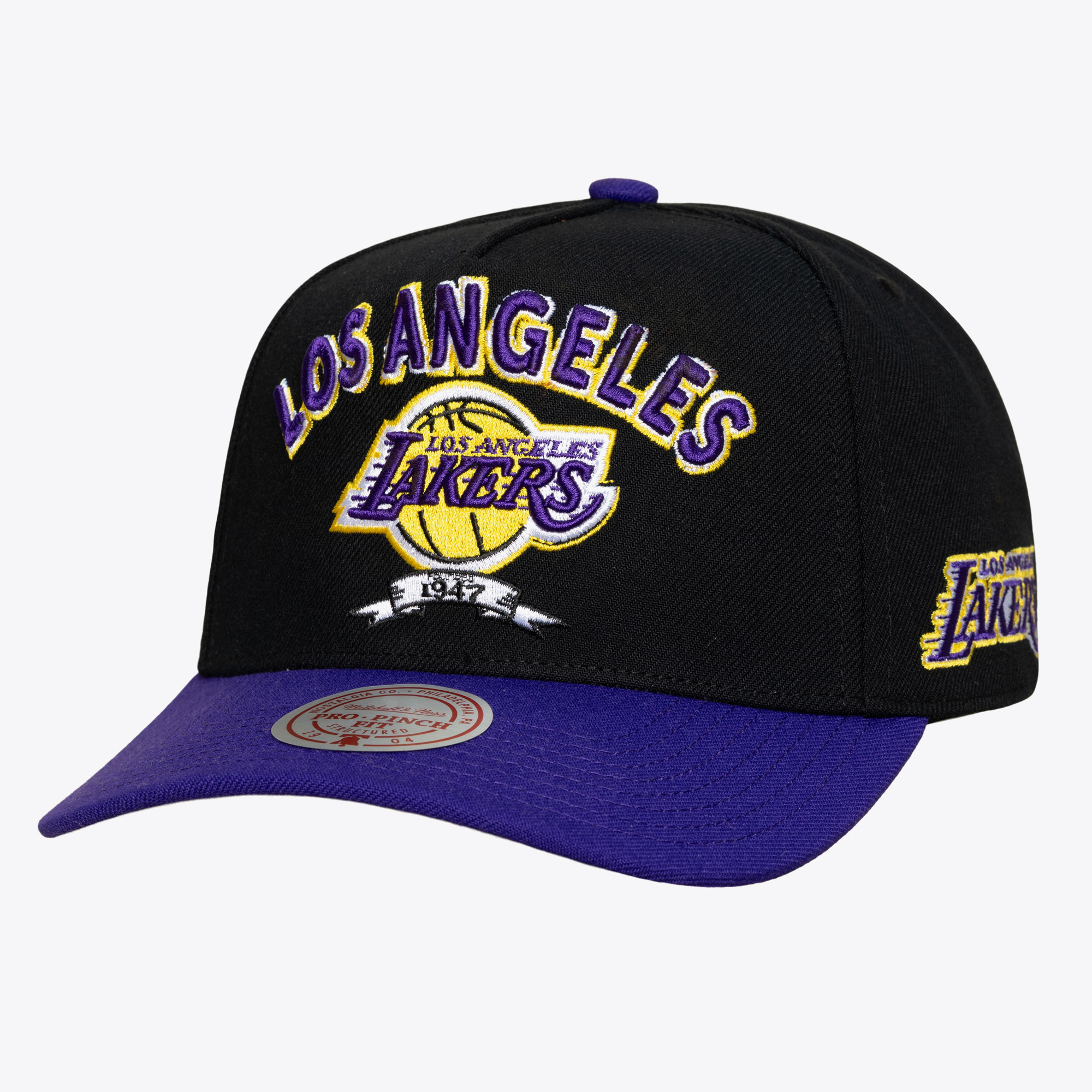 Men's Mitchell & Ness Black Los Angeles Lakers True Legacy Pro Snapback Hat