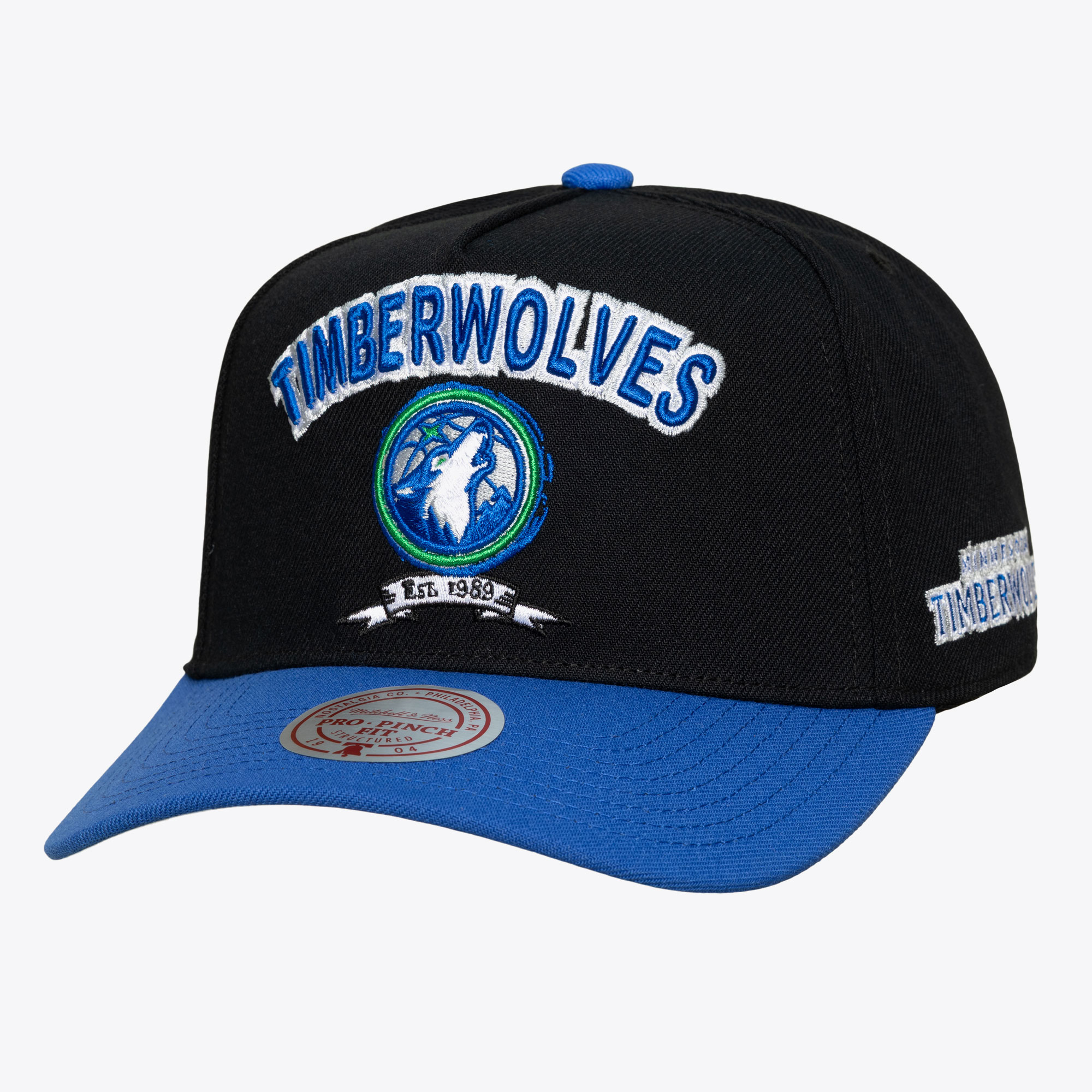 Men's Mitchell & Ness Black Minnesota Timberwolves True Legacy Pro Snapback Hat