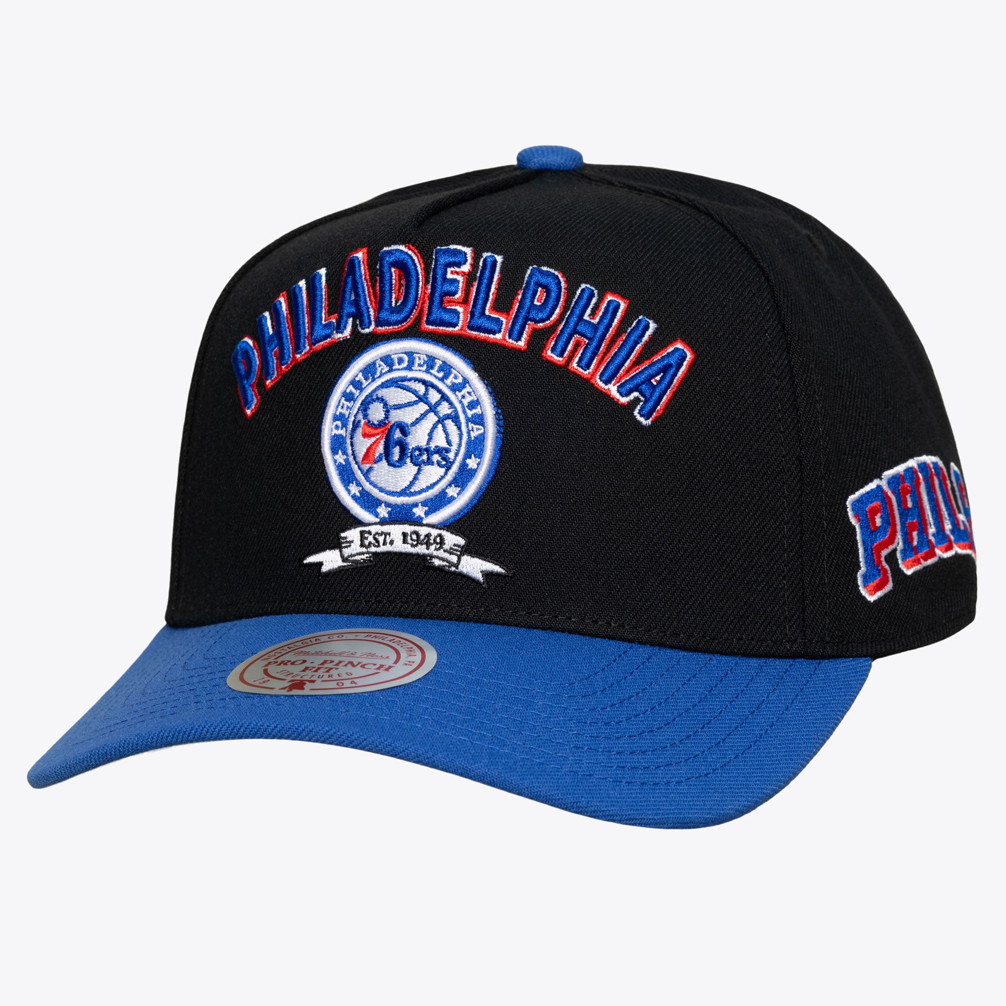 Mitchell & Ness Men's Black Philadelphia 76ers True Legacy Pro Snapback Hat - Black