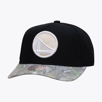 Men's Mitchell & Ness  Black/Camo Golden State Warriors Midnight Timber Pro Crown Snapback Hat