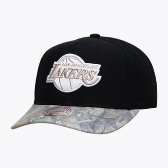 Men's Mitchell & Ness  Black/Camo Los Angeles Lakers Midnight Timber Pro Crown Snapback Hat