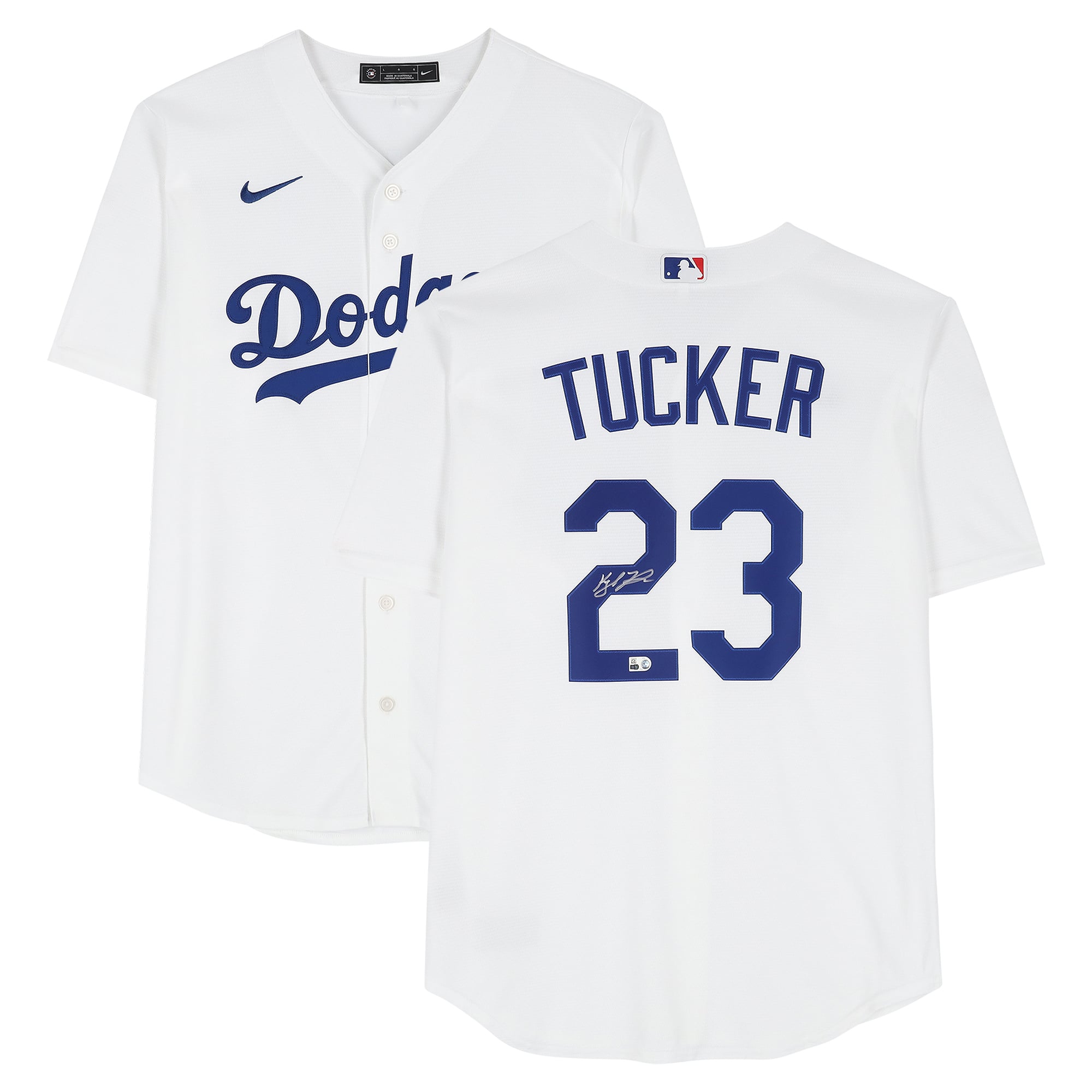 Kyle Tucker Los Angeles Dodgers Autographed White Nike Replica Jersey