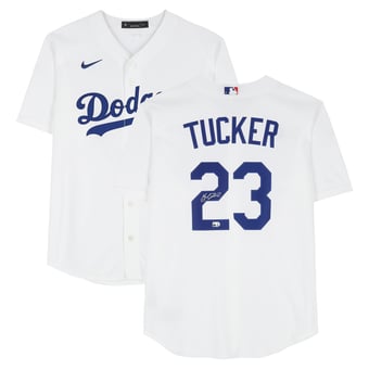 Kyle Tucker Los Angeles Dodgers Autographed White Nike Replica Jersey