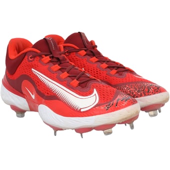 Wyatt Langford Texas Rangers Autographed Game-Used Nike Cleats from the MLB Season