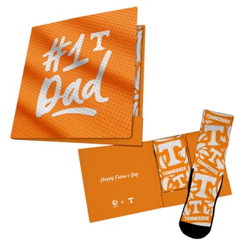 Unisex Rock Em  Tennessee Orange Tennessee Volunteers #1 Dad Gift Card Socks