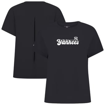 Women's Levelwear  Black New York Yankees Verve Valerie Big Script T-Shirt