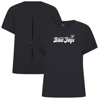 Women's Levelwear  Black Toronto Blue Jays Verve Valerie Big Script T-Shirt