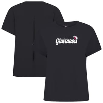 Women's Levelwear  Black Cleveland Guardians Verve Valerie Big Script T-Shirt