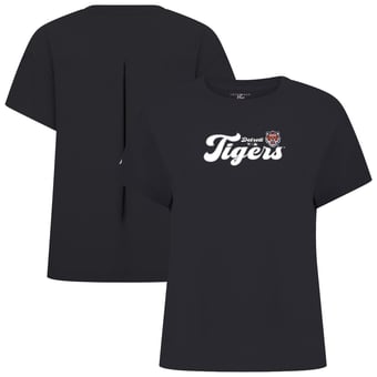 Women's Levelwear  Black Detroit Tigers Verve Valerie Big Script T-Shirt