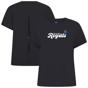 Women's Levelwear  Black Kansas City Royals Verve Valerie Big Script T-Shirt