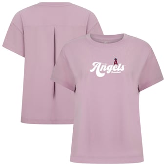 Women's Levelwear  Lavender Los Angeles Angels Verve Valerie Big Script T-Shirt