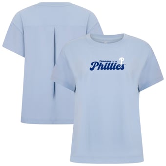 Women's Levelwear  Light Blue Philadelphia Phillies Verve Valerie Big Script T-Shirt