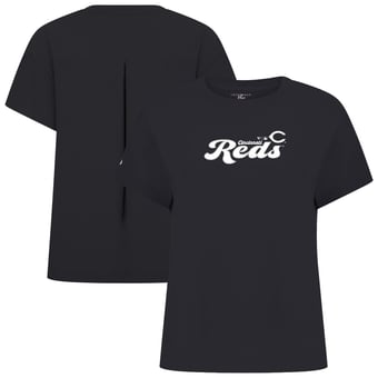 Women's Levelwear  Black Cincinnati Reds Verve Valerie Big Script T-Shirt