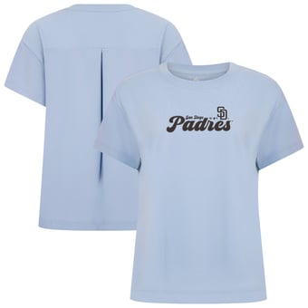 Women's Levelwear  Light Blue San Diego Padres Verve Valerie Big Script T-Shirt