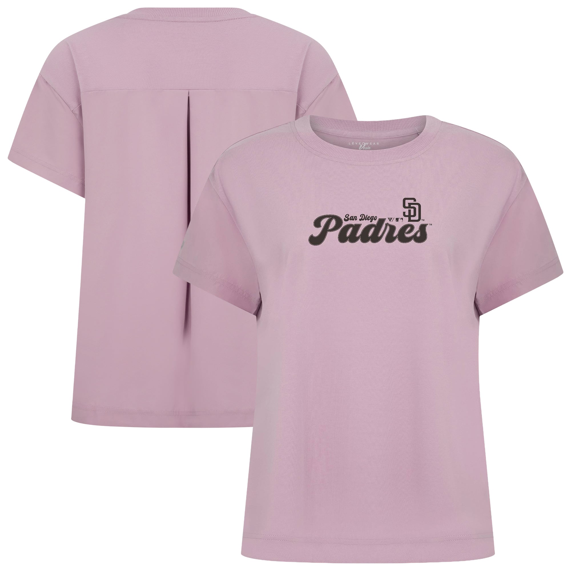 Women's Levelwear  Lavender San Diego Padres Verve Valerie Big Script T-Shirt