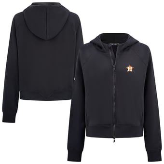 Women's Levelwear  Black Houston Astros Insignia 2.0 Judd Raglan Full-Zip Hoodie