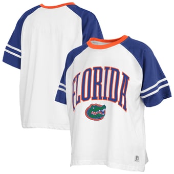 Women's Pressbox  White Florida Gators Sky Colorblock Slub T-Shirt