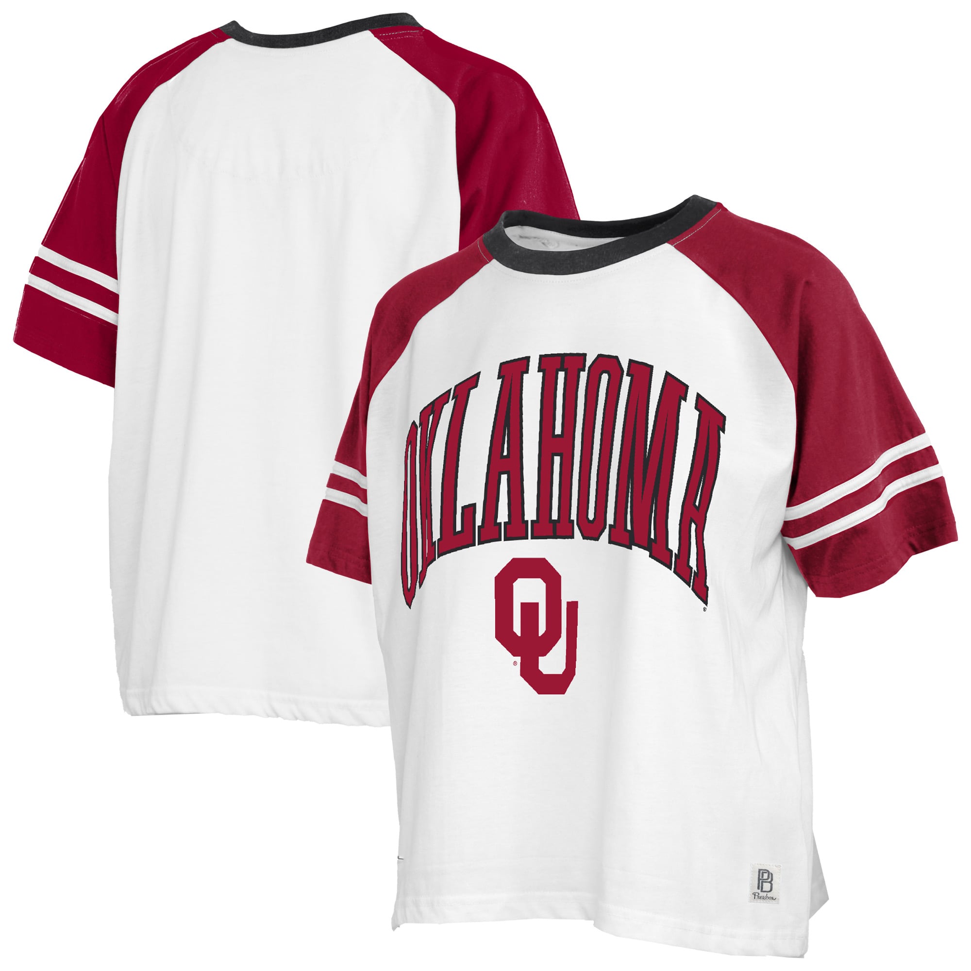 Women's Pressbox  White Oklahoma Sooners Sky Colorblock T-Shirt