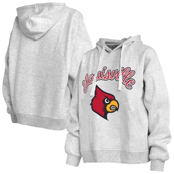 Women's Pressbox  Heather Gray Louisville Cardinals Janise Pullover Hoodie