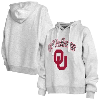 Women's Pressbox  Heather Gray Oklahoma Sooners Janise Pullover Hoodie