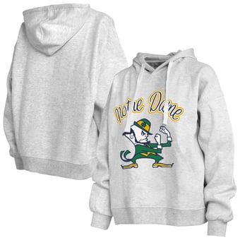 Women's Pressbox  Heather Gray Notre Dame Fighting Irish Janise Pullover Hoodie