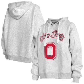 Women's Pressbox  Heather Gray Ohio State Buckeyes Janise Pullover Hoodie