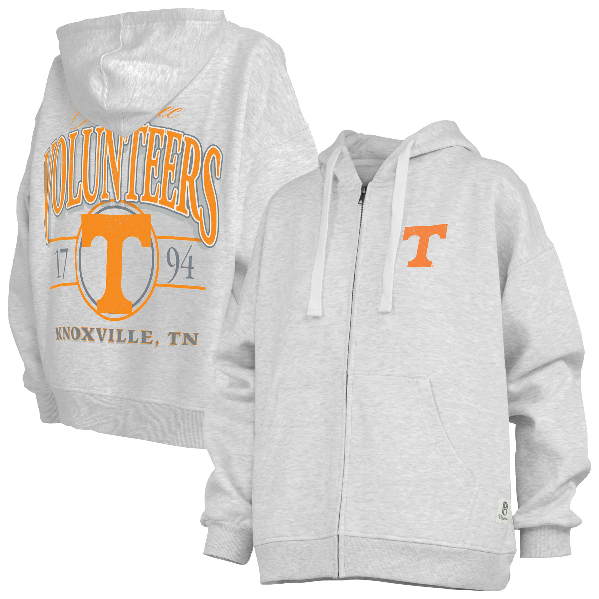 Women’s Pressbox Heather Gray Tennessee Volunteers Janise Full-Zip Hoodie Women’s Pressbox Heather Gray Tennessee Volunteers Janise Full-Zip Hoodie