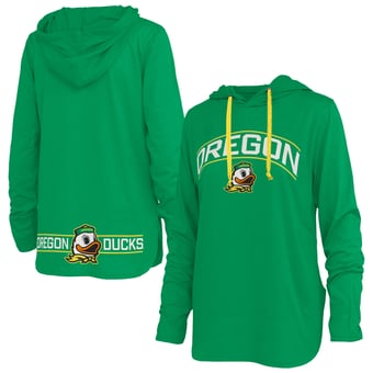 Women's Pressbox Kelly Green Oregon Ducks Allie Long Sleeve Hooded T-Shirt