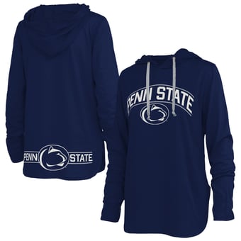 Women's Pressbox Navy Penn State Nittany Lions Allie Long Sleeve Hooded T-Shirt