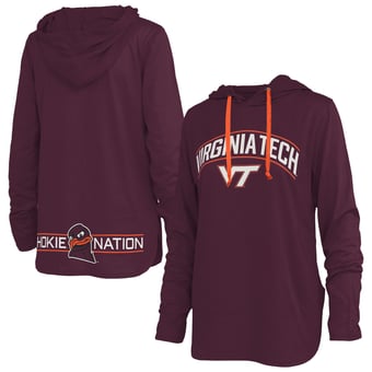 Women's Pressbox Maroon Virginia Tech Hokies Allie Long Sleeve Hooded T-Shirt