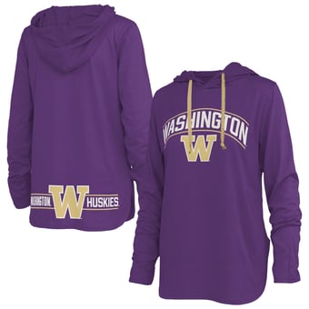 Women's Pressbox Purple Washington Huskies Allie Long Sleeve Hooded T-Shirt