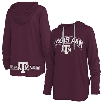 Women's Pressbox Maroon Texas A&M Aggies Allie Long Sleeve Hooded T-Shirt