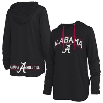 Women's Pressbox Black Alabama Crimson Tide Allie Long Sleeve Hooded T-Shirt