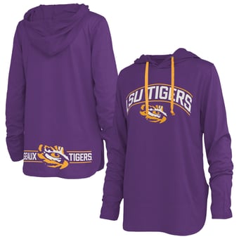 Women's Pressbox Purple LSU Tigers Allie Long Sleeve Hooded T-Shirt
