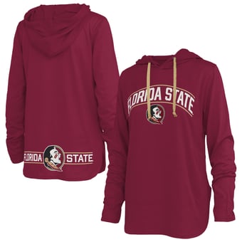 Women's Pressbox Garnet Florida State Seminoles Allie Long Sleeve Hooded T-Shirt