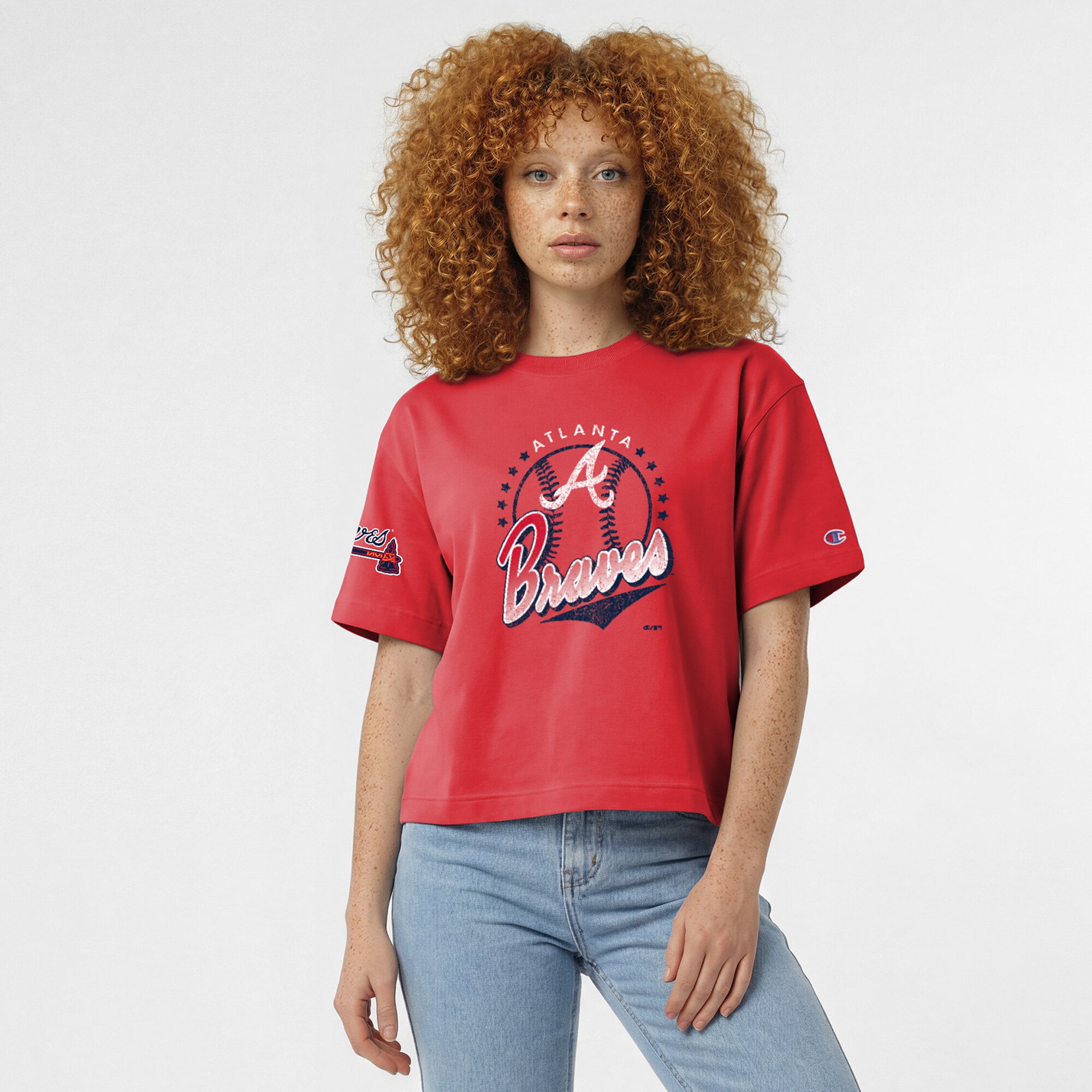 Women's Champion Red Atlanta Braves All-Star T-Shirt