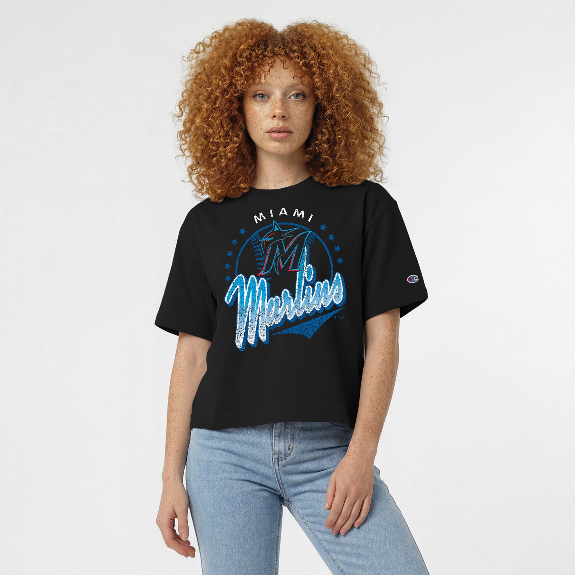 Women's Champion Black Miami Marlins All-Star T-Shirt