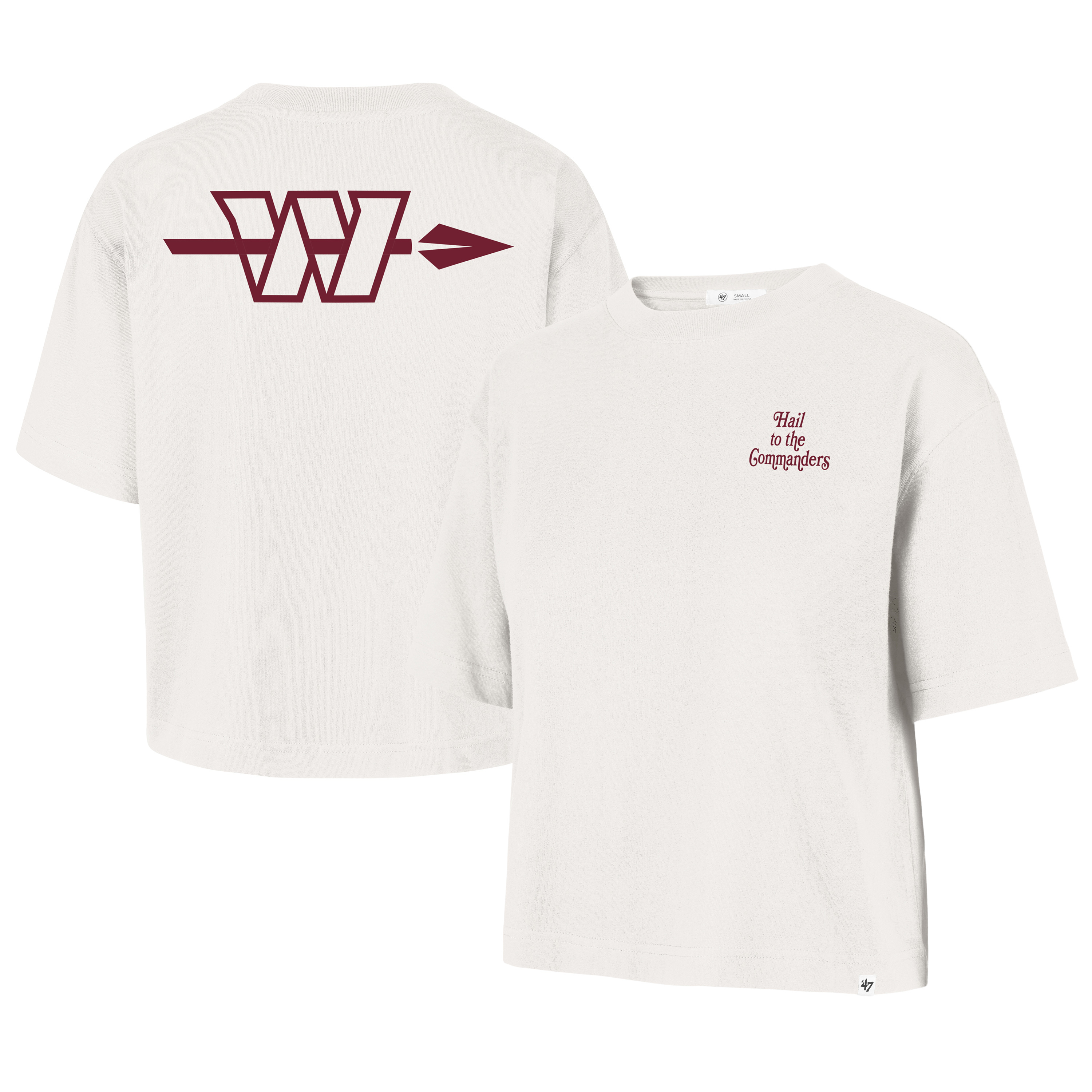Women's '47 Stone Washington Commanders Straight Thru Reed City T-Shirt