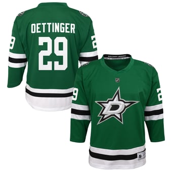 Youth Jake Oettinger Kelly Green Dallas Stars Home Replica Player Jersey