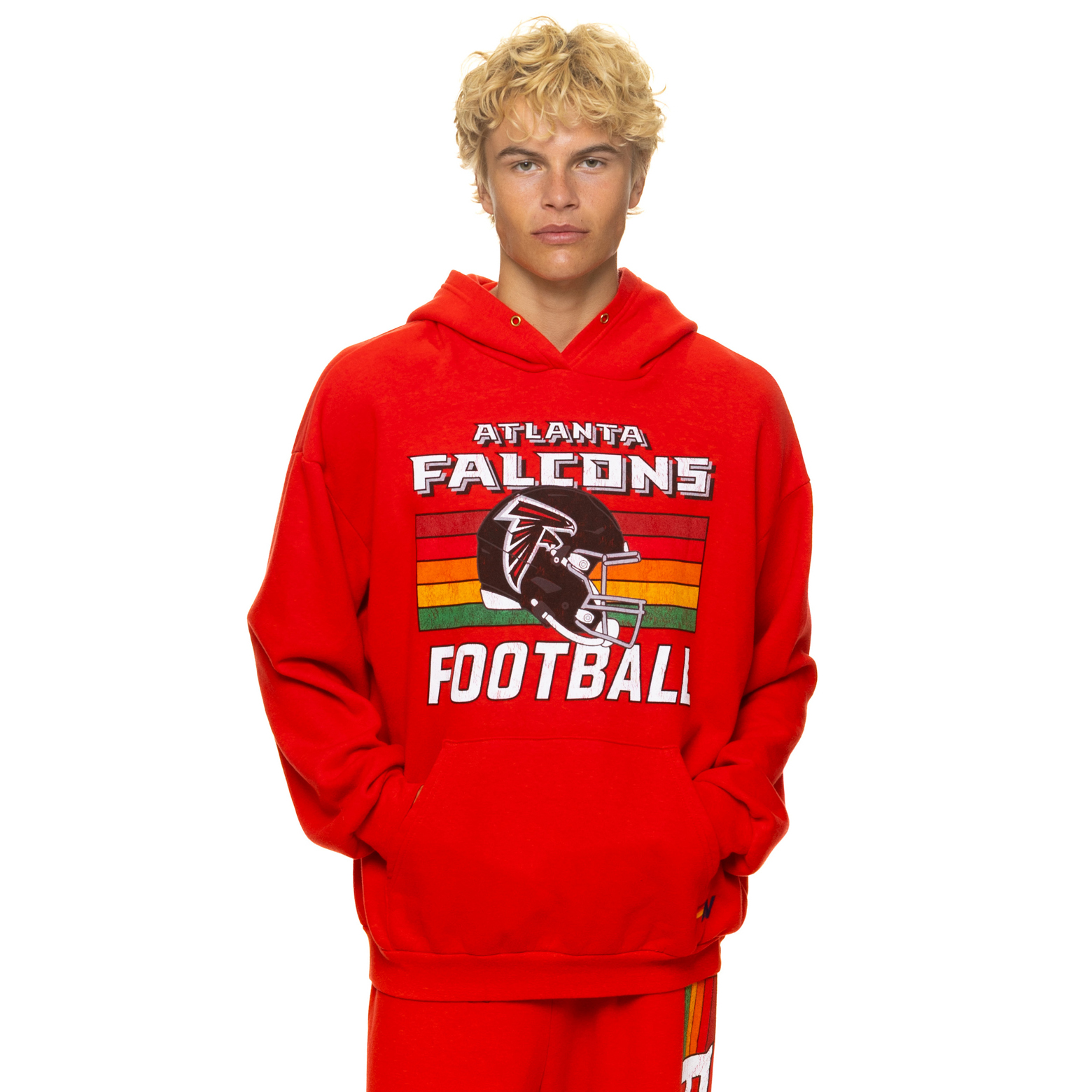 Unisex Aviator Nation Red Atlanta Falcons Relaxed Tri-Blend Hoodie