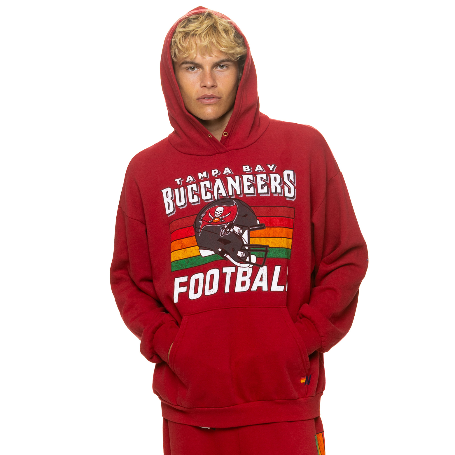 Unisex Aviator Nation Red Tampa Bay Buccaneers Relaxed Tri-Blend Hoodie