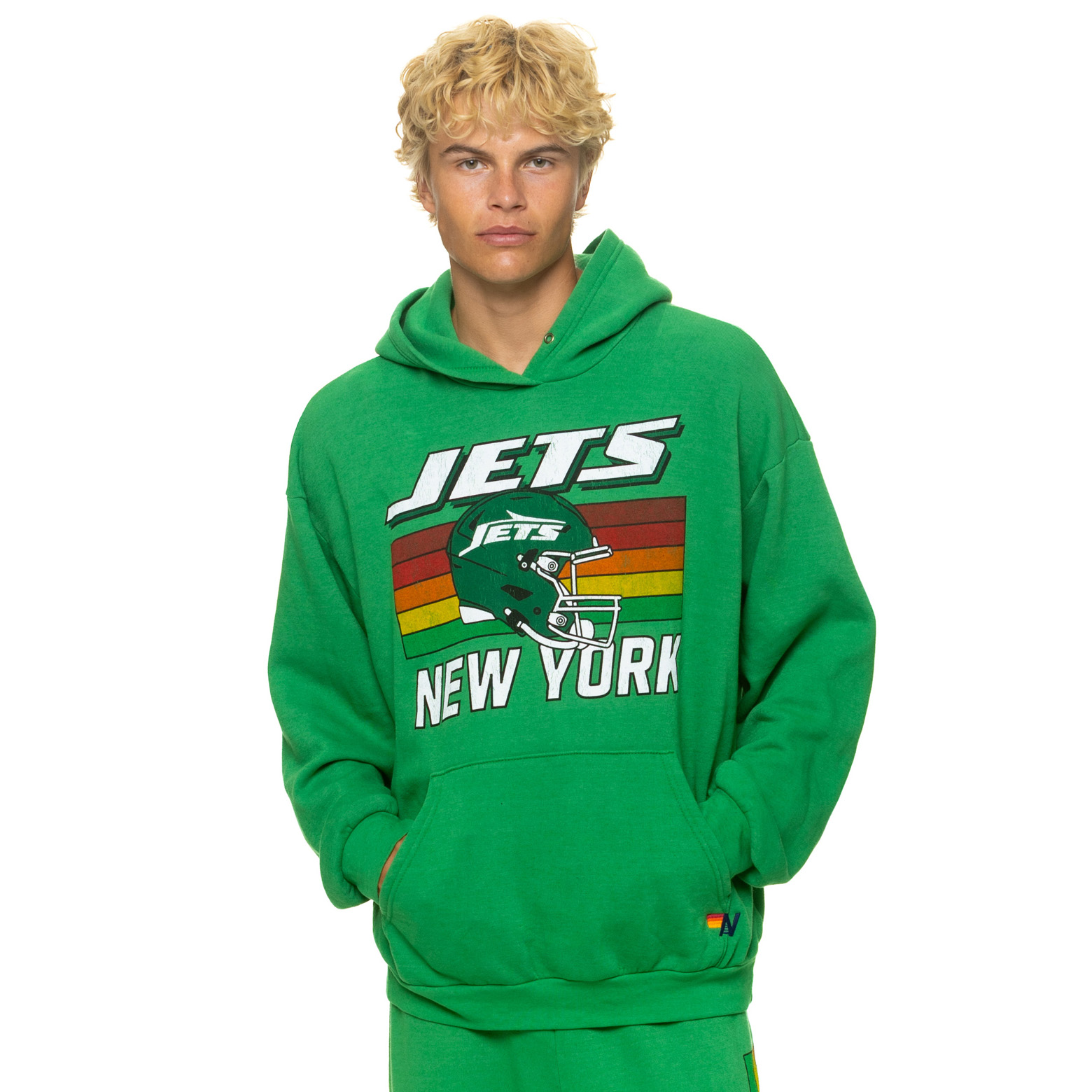 Unisex Aviator Nation Green New York Jets Relaxed Tri-Blend Hoodie