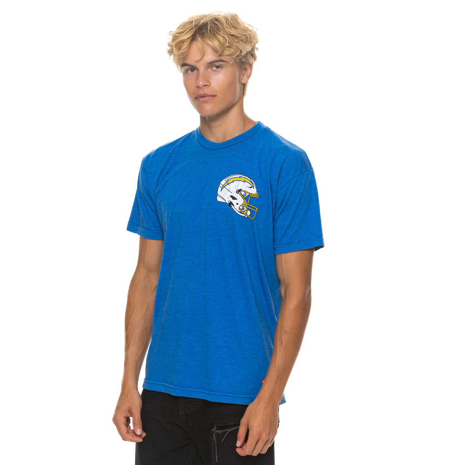 Unisex Aviator Nation Powder Blue Los Angeles Chargers Tri-Blend T-Shirt