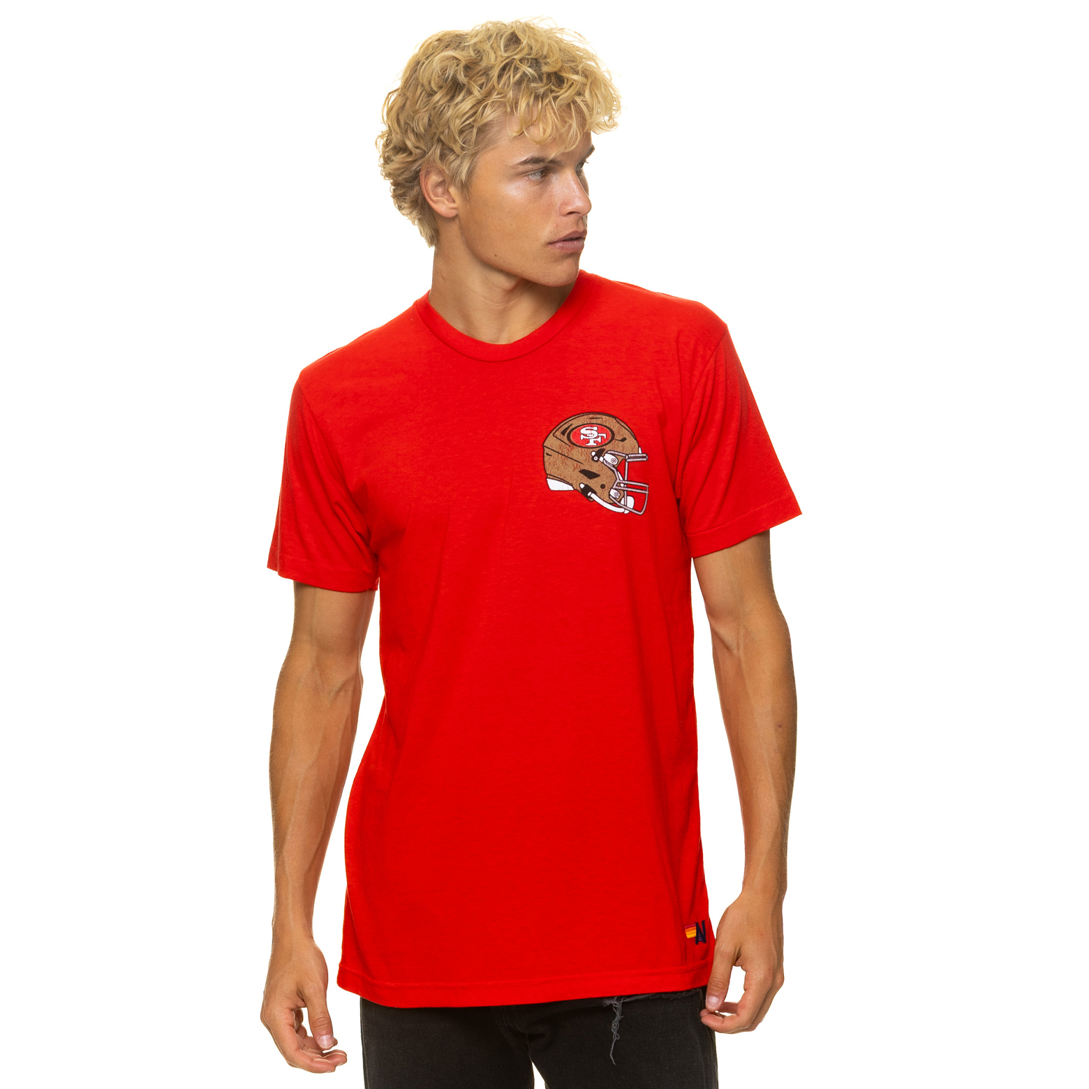 Unisex Aviator Nation Scarlet San Francisco 49ers Tri-Blend T-Shirt