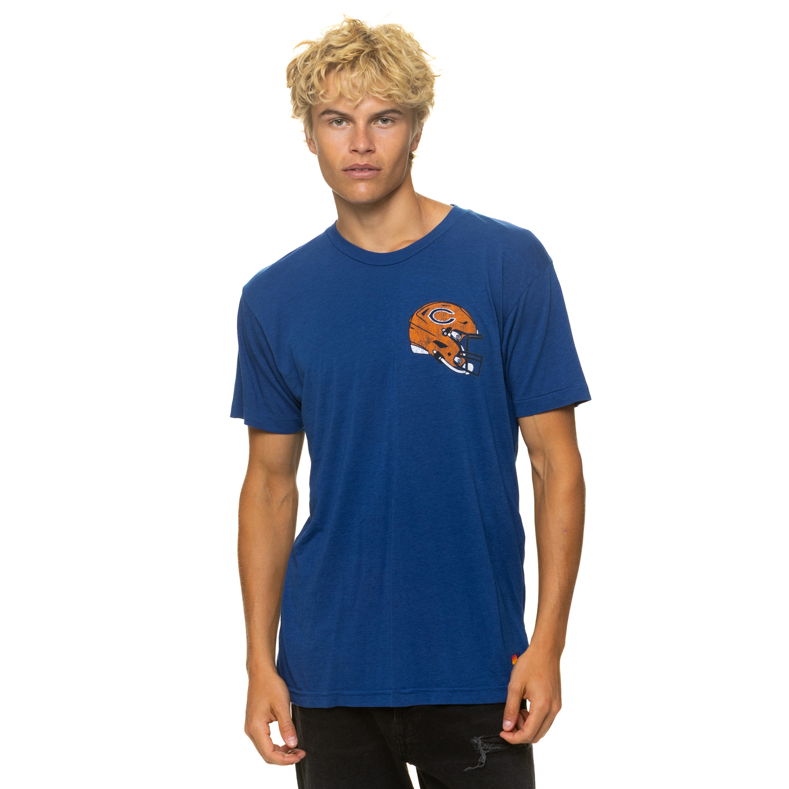 Unisex Aviator Nation Navy Chicago Bears Tri-Blend T-Shirt