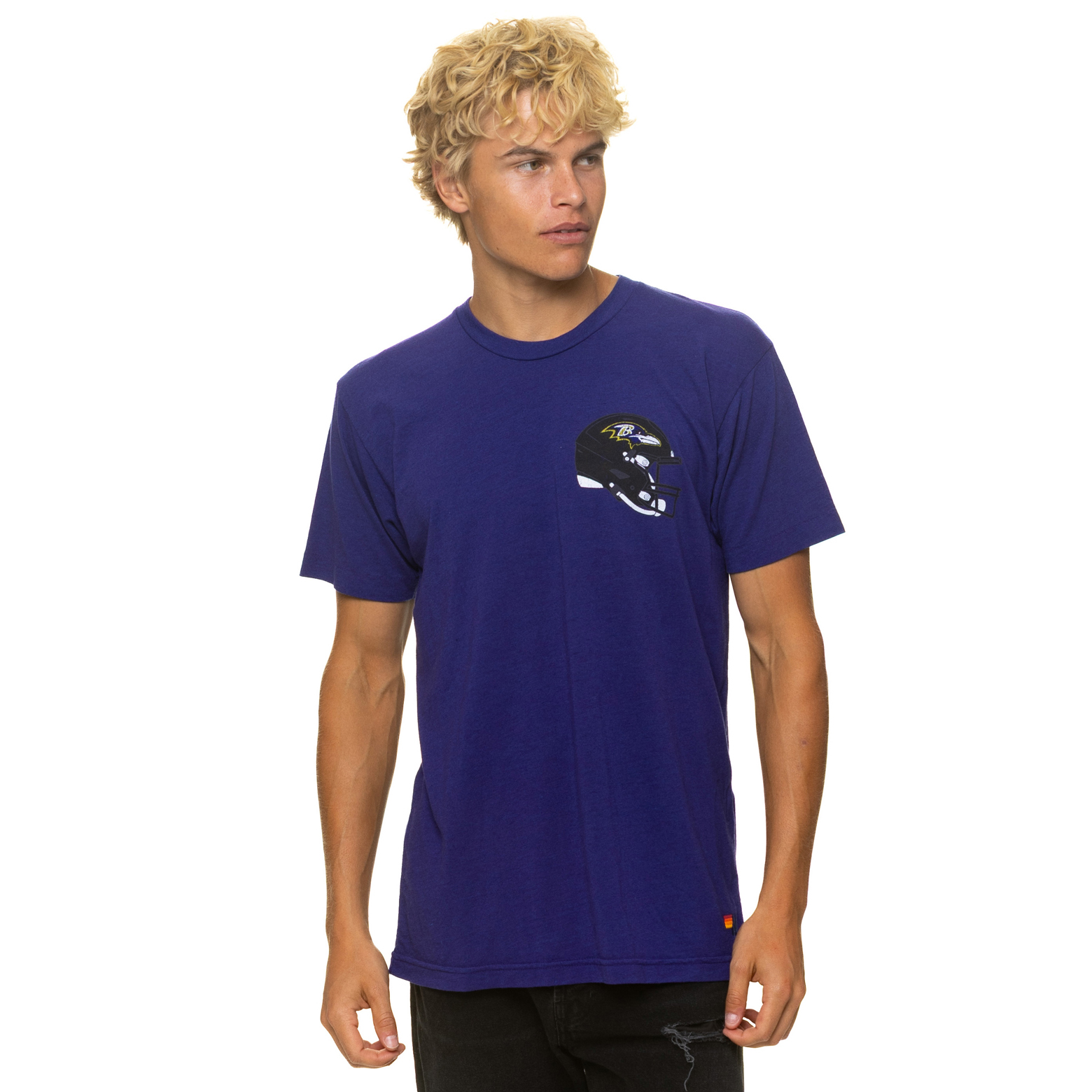 Unisex Aviator Nation Purple Baltimore Ravens Tri-Blend T-Shirt