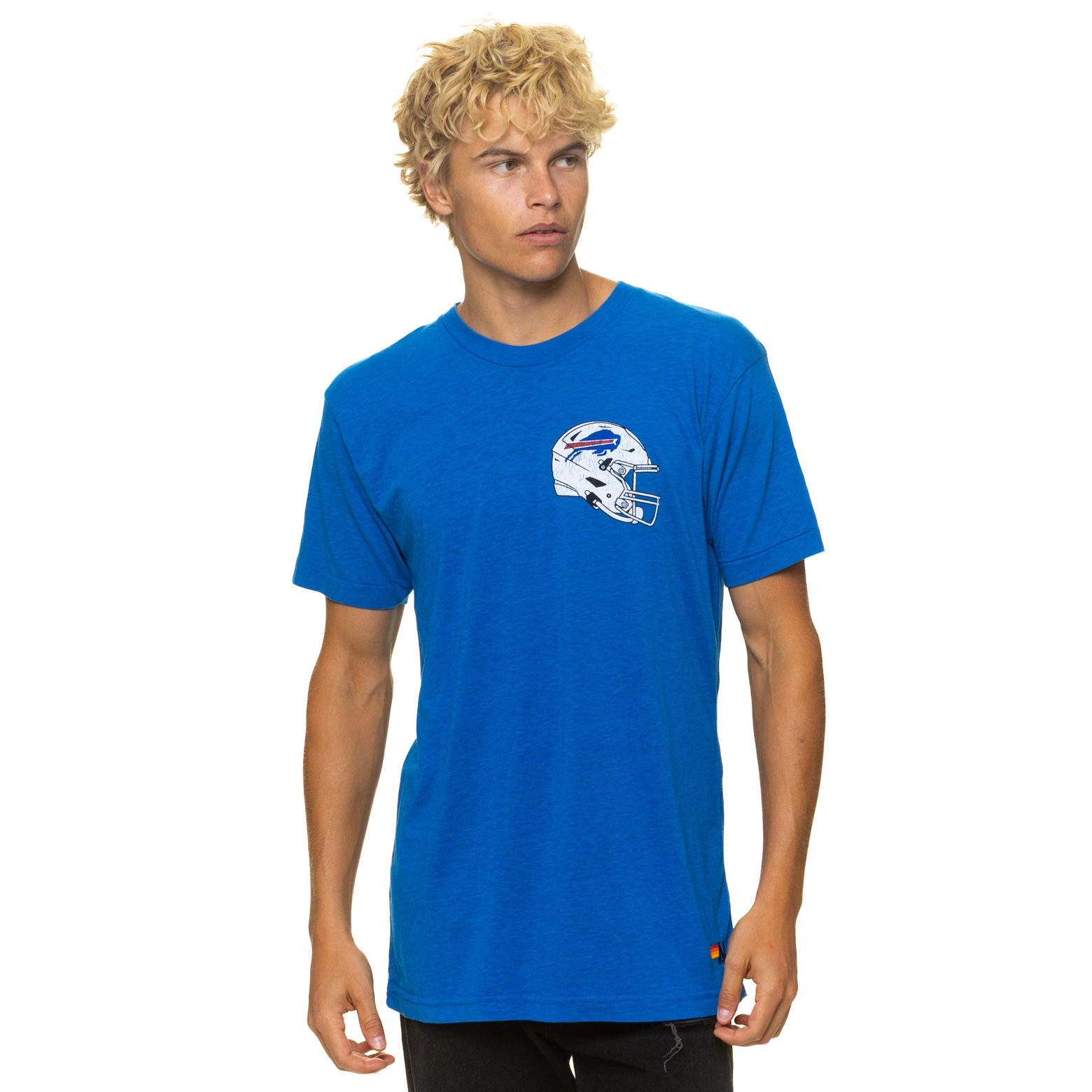Unisex Aviator Nation Royal Buffalo Bills Tri-Blend T-Shirt